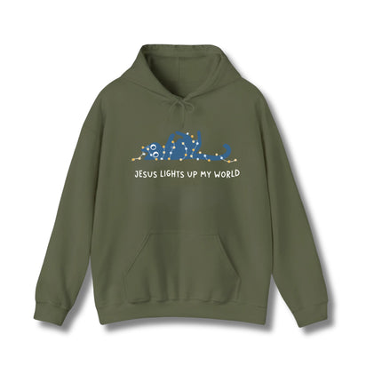 Jesus Lights Up My World Gildan Hoodie