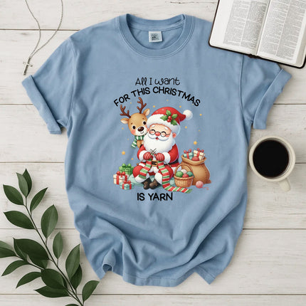 Comfort Colors Knitting Santa T-Shirt