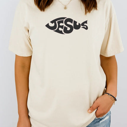 Comfort Colors Jesus Fish Christian T-Shirt