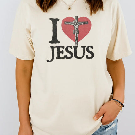 Comfort Colors I Love Jesus Graphic Tee