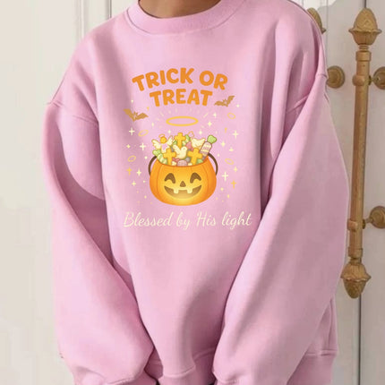 Trick or Treat Blessed by His Light Sweatshirt