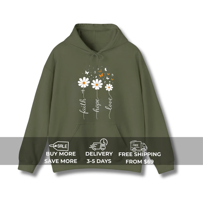 Faith Hope Love Gildan Hoodie