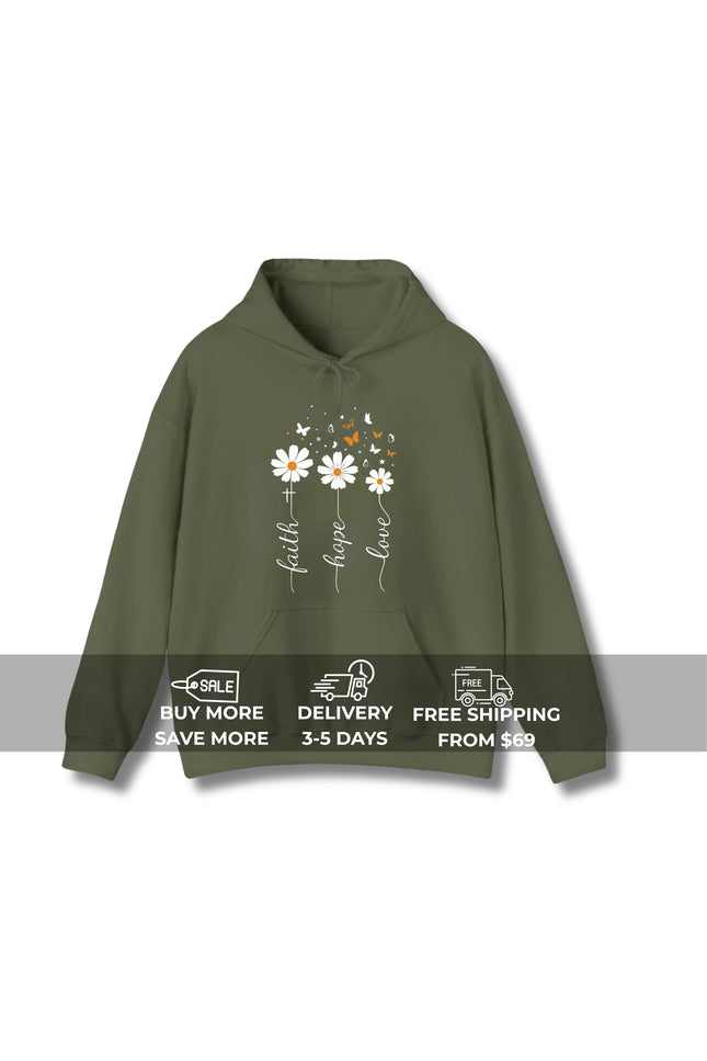 Faith Hope Love Gildan Hoodie