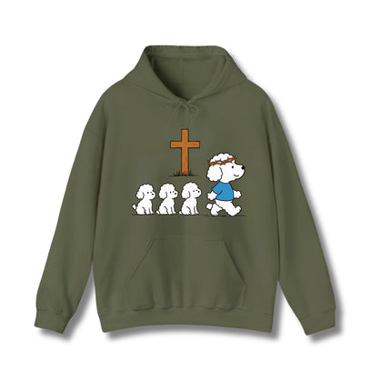 Marching in Faith Dogs Cute Gildan Hoodie