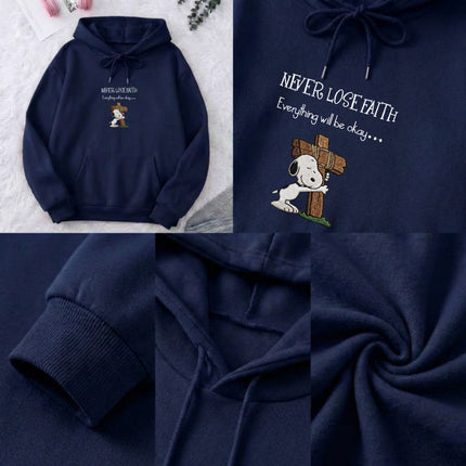 Never Lose Faith Gildan Embroidered Hoodie