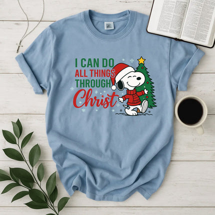 I Can Do All Things Through Christ Snoopy Comfort Color T-Shirt