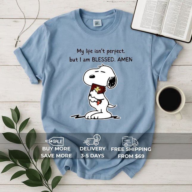 I Am Blessed Amen Snoopy Comfort Color T-Shirt