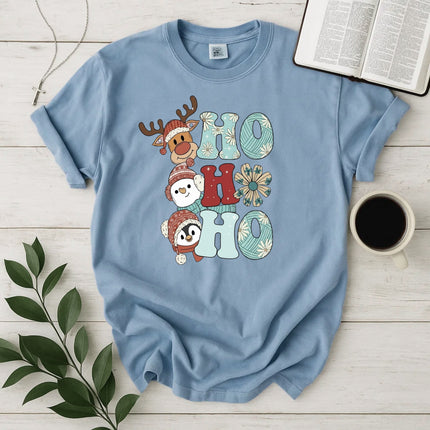 Comfort Colors Reindeer Snowman Penguin Christmas T-Shirt