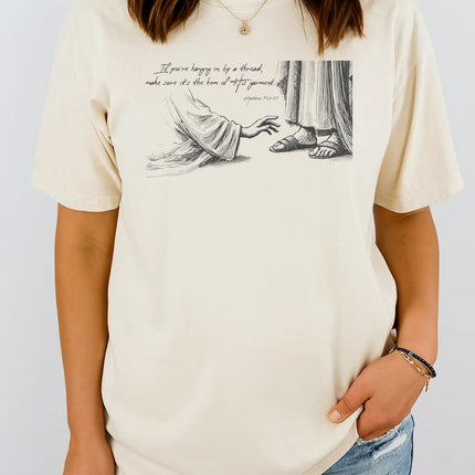 Comfort Colors Hem of His Garment Bible Verse Tee