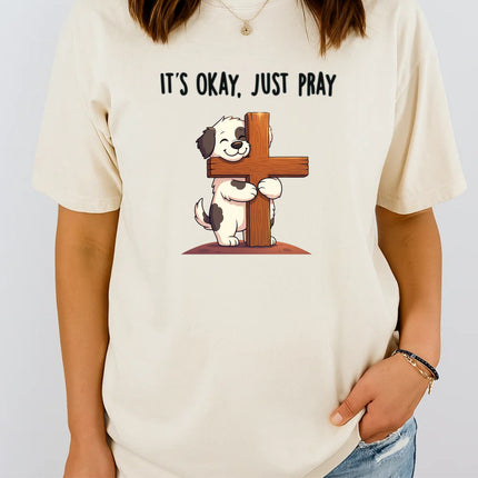 Comfort Colors Just Pray Christian Dog T-Shirt