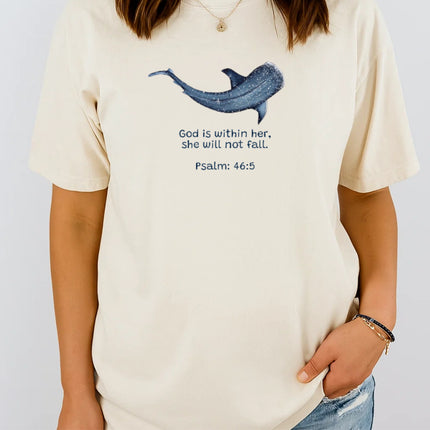 Comfort Colors God Is Within Her She Will Not Fall Christian T-Shirt