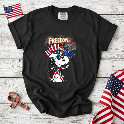 Comfort Colors Freedom Since 1776 Patriotic Snoopy Uncle Sam T-Shirt