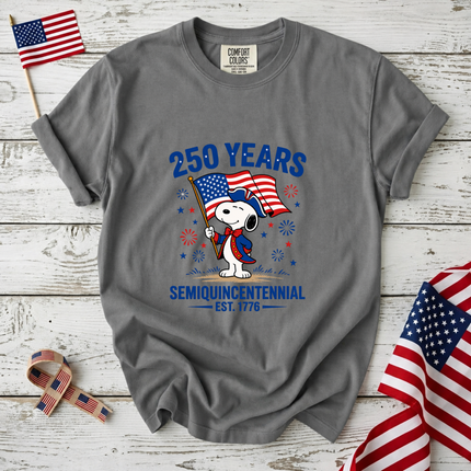 Comfort Colors 250 Years Semiquincentennial Patriotic Snoopy T-Shirt
