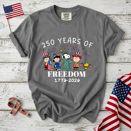 Comfort Colors 250 Years of Freedom Historical Patriotic Friends T-Shirt