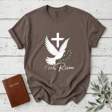 Comfort Colors He Is Risen Dove Cross T-Shirt