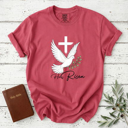Comfort Colors He Is Risen Dove Cross T-Shirt