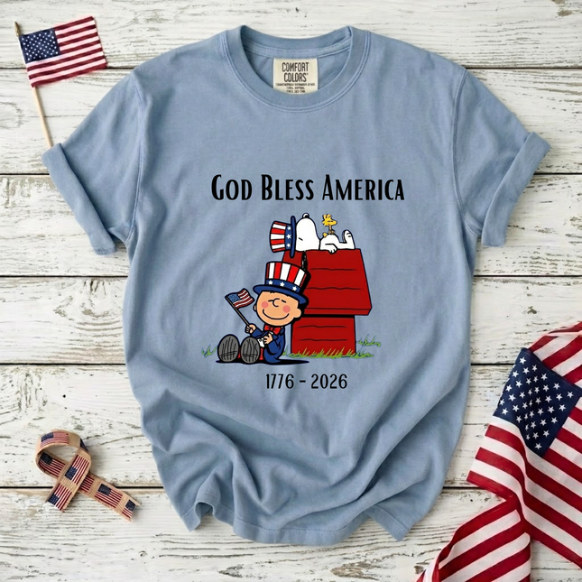 Comfort Colors God Bless America 1776 - 2026 T-Shirt