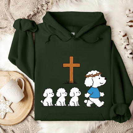 Marching in Faith Dogs Cute Gildan Hoodie