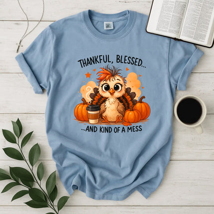 Comfort Colors Thankful and Blessed T-Shirt