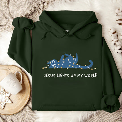 Jesus Lights Up My World Gildan Hoodie