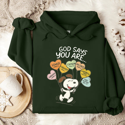 God says Gildan Hoodie