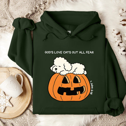 God's Love Cats Out All Fear Gildan Hoodie