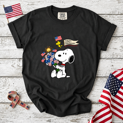 Comfort Colors 250th Anniversary Happy Independence Day Snoopy T-Shirt