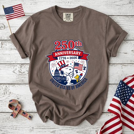 Comfort Colors 250th Anniversary United States of America Snoopy T-Shirt