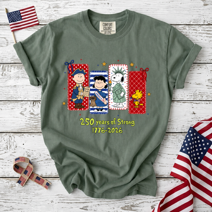 Comfort Colors 250 Years of Strong Historical Patriotic Friends T-Shirt