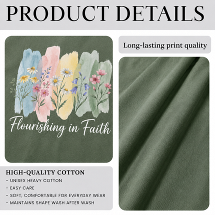 Comfort Colors Flourishing In Faith Watercolor T-Shirt