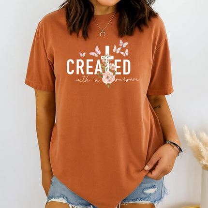 Comfort Colors “Created with Purpose” Graphic Tee