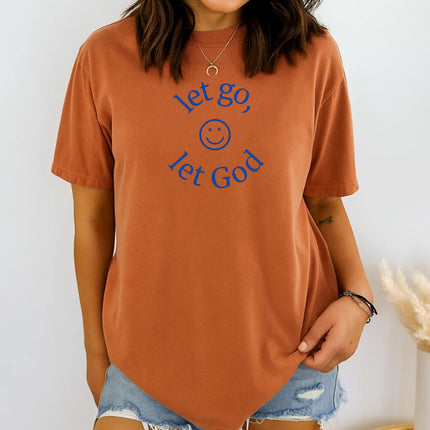 Comfort Colors Let Go Let God Christian T-Shirt