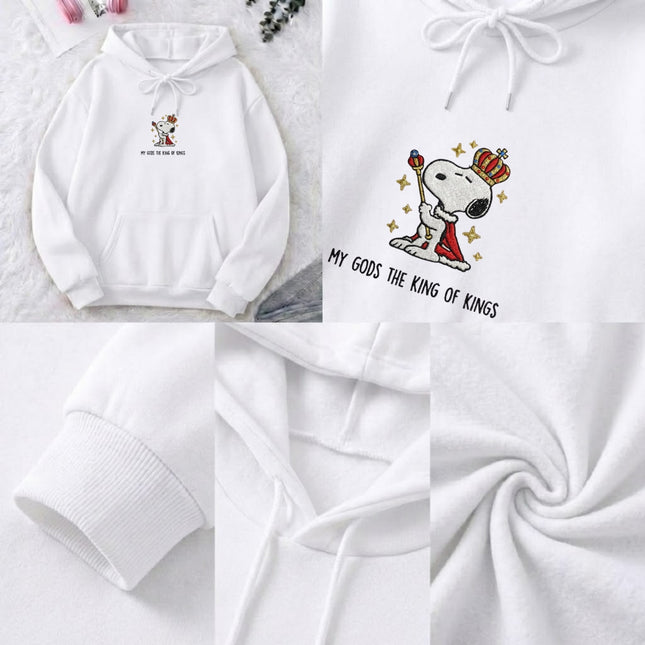 My God is king of king Embroidered Hoodie