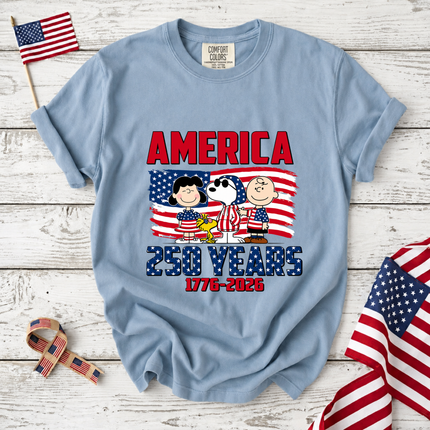 Comfort Colors America 250 Years Patriotic Friends T-Shirt