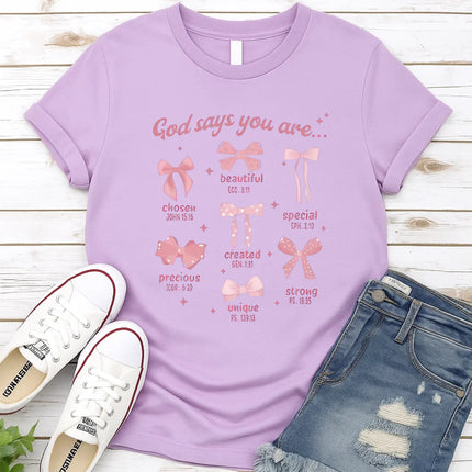 Comfort Color Bow Graphic Christian T-shirt