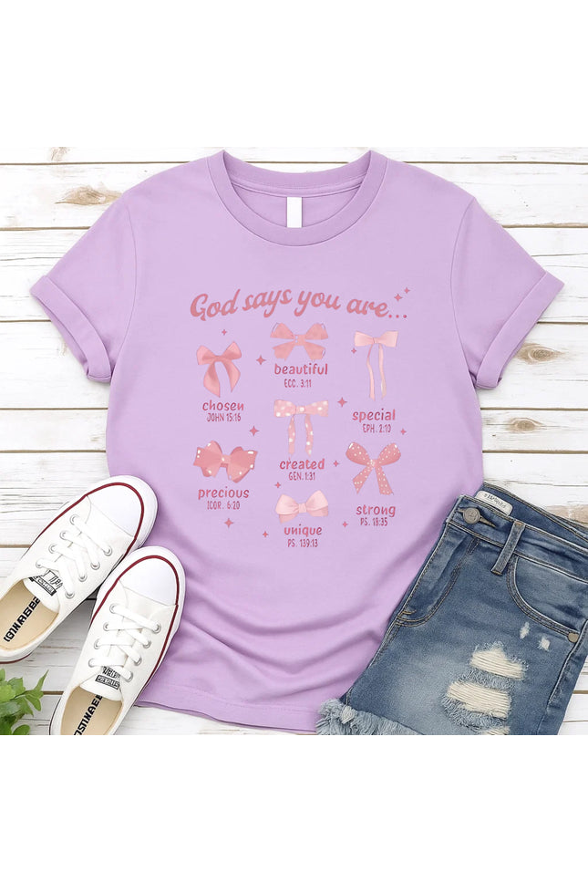 Comfort Color Bow Graphic Christian T-shirt