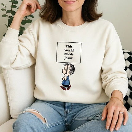 Comfort Colors "This World Needs Jesus" Graphic Sweatshirt