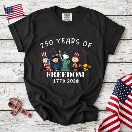Comfort Colors 250 Years of Freedom Historical Patriotic Friends T-Shirt