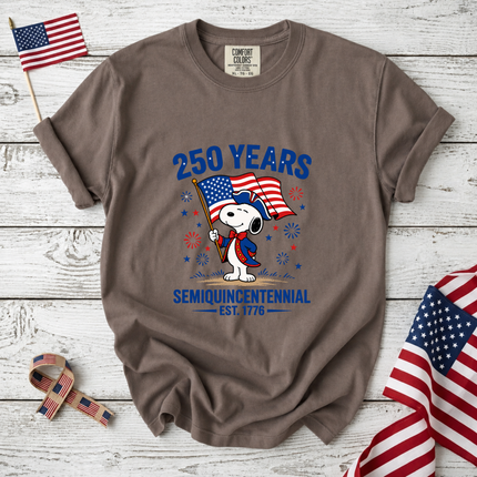 Comfort Colors 250 Years Semiquincentennial Patriotic Snoopy T-Shirt