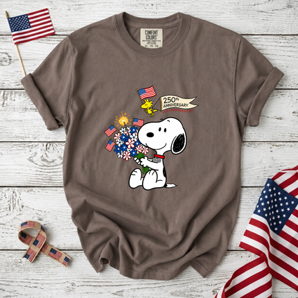 Comfort Colors 250th Anniversary Happy Independence Day Snoopy T-Shirt