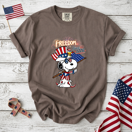 Comfort Colors Freedom Since 1776 Patriotic Snoopy Uncle Sam T-Shirt