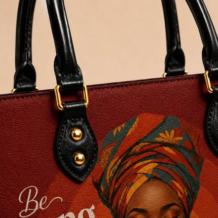 Be Strong and Courageous Leather Handbag