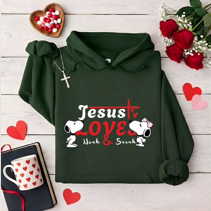Jesus loves you&me Hoodie