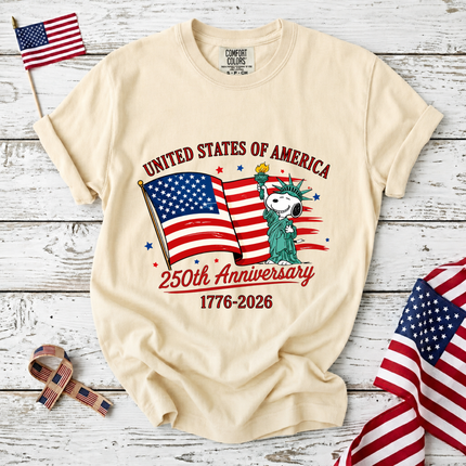 Comfort Colors USA 250th Anniversary Statue of Liberty Mascot T-Shirt