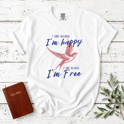 Comfort Colors I Sing Because I'm Free Sparrow T-Shirt