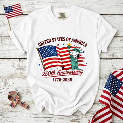 Comfort Colors USA 250th Anniversary Statue of Liberty Mascot T-Shirt