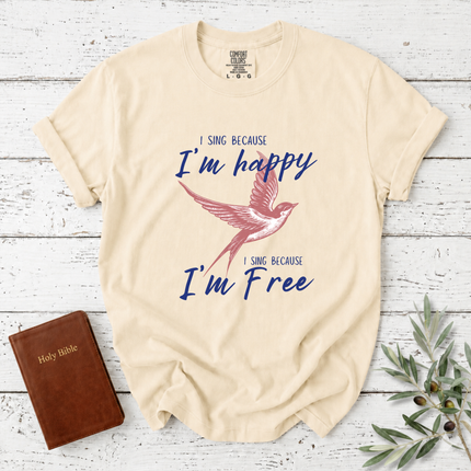 Comfort Colors I Sing Because I'm Free Sparrow T-Shirt