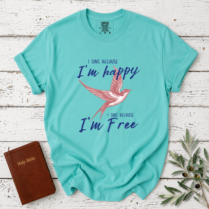 Comfort Colors I Sing Because I'm Free Sparrow T-Shirt