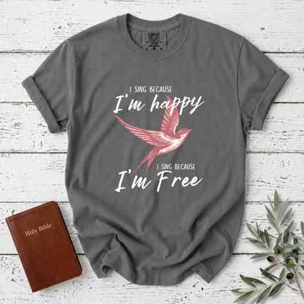 Comfort Colors I Sing Because I'm Free Sparrow T-Shirt