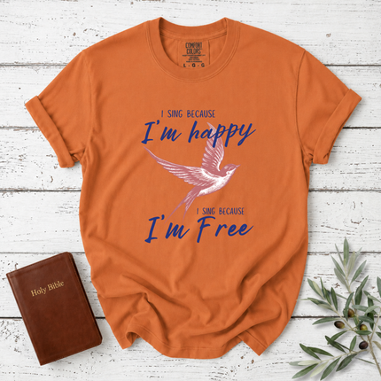 Comfort Colors I Sing Because I'm Free Sparrow T-Shirt